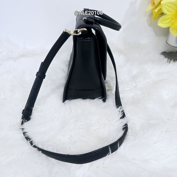 Kate Spade Black Leather Satchel with Gold Buckle - Picture 10 of 16